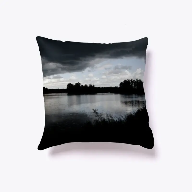 Blue Sky in the Darkness Pillow